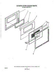 05 - Lower Oven Door , Lit / Optional parts for Whirlpool Oven RB276PXV1 from AppliancePartsPros.com