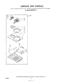 09 - Surface Unit parts for Whirlpool Range RS676PXL0 from AppliancePartsPros.com