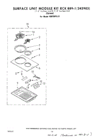 11 - Surface Unit Kit Rck 889-1 parts for Whirlpool Range RS676PXL0 from AppliancePartsPros.com