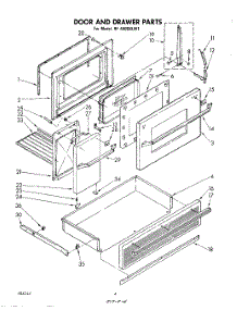 03 - Door And Drawer parts for Whirlpool Range RF4400XLW1 from AppliancePartsPros.com