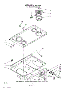 04 - Cooktop parts for Whirlpool Range RF4400XLW1 from AppliancePartsPros.com