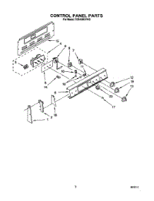 03 - Control Panel parts for Whirlpool Range TER46W0YW0 from AppliancePartsPros.com