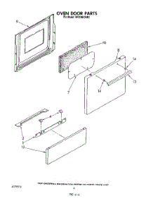 05 - Oven Door parts for Whirlpool Range RF010EXRW2 from AppliancePartsPros.com