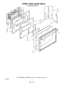 05 - Upper Oven Door parts for Whirlpool Oven RB170PXL2 from AppliancePartsPros.com