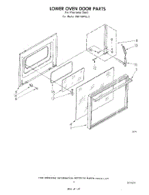 06 - Lower Oven Door parts for Whirlpool Oven RB170PXL2 from AppliancePartsPros.com