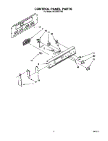 03 - Control Panel parts for Whirlpool Range RF376PCYW0 from AppliancePartsPros.com