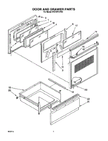 04 - Door And Drawer parts for Whirlpool Range RF376PCYW0 from AppliancePartsPros.com