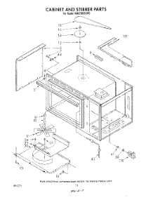 08 - Cabinet And Stirrer parts for Whirlpool Range RM978BXVW0 from AppliancePartsPros.com