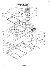 03 - Cooktop parts for Whirlpool Oven RGE4900W1 from AppliancePartsPros.com