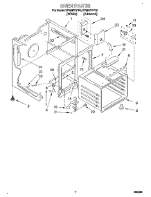 05 - Oven parts for Whirlpool Range RF396PCYW3 from AppliancePartsPros.com