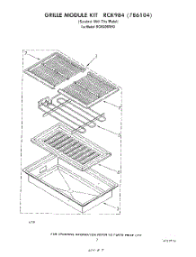05 - Grille Module Kit Rck984 parts for Whirlpool Cooktop RC8920XRH0 from AppliancePartsPros.com