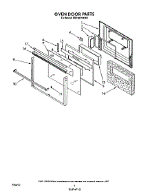 04 - Oven Door parts for Whirlpool Oven RB760PXXW0 from AppliancePartsPros.com