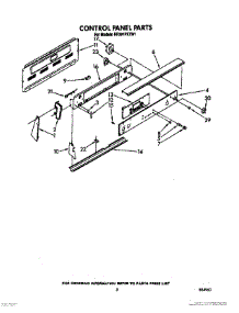 03 - Control Panel parts for Whirlpool Range RF391PXXW1 from AppliancePartsPros.com