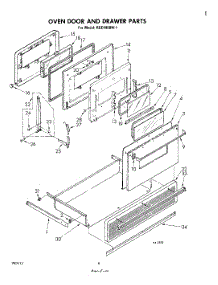 05 - Oven Door And Drawer parts for Whirlpool Oven RGE4900W1 from AppliancePartsPros.com
