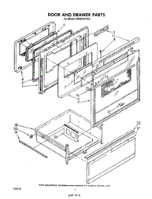 04 - Door And Drawer parts for Whirlpool Range RE960PXPW2 from AppliancePartsPros.com