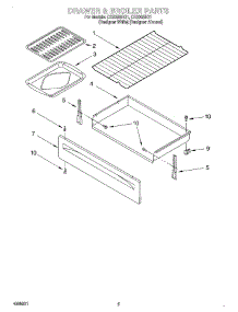 04 - Drawer And Broiler parts for Whirlpool Range CES365HQ1 from AppliancePartsPros.com