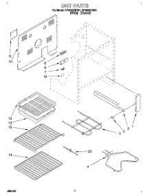 05 - Unit parts for Whirlpool Range RF3663XDW0 from AppliancePartsPros.com