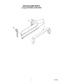 04 - Backguard parts for Whirlpool Range RF0100XRW5 from AppliancePartsPros.com