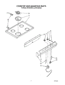 06 - Cooktop And Manifold parts for Whirlpool Range RF0100XRW5 from AppliancePartsPros.com