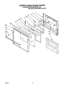 04 - Upper Oven Door parts for Whirlpool Oven RB770PXYB3 from AppliancePartsPros.com