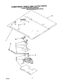 06 - Component Shelf And Latch parts for Whirlpool Oven RB770PXYB3 from AppliancePartsPros.com