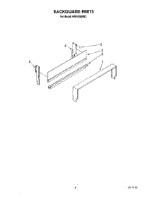 04 - Backguard parts for Whirlpool Range RF0100XRW3 from AppliancePartsPros.com
