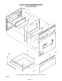 05 - Door And Drawer parts for Whirlpool Range RF398PXWW0 from AppliancePartsPros.com