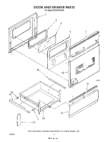 04 - Door And Drawer , Lit / Optional parts for Whirlpool Range RF327PXVW2 from AppliancePartsPros.com