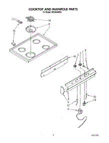06 - Cooktop And Manifold parts for Whirlpool Range RF0100XRW3 from AppliancePartsPros.com