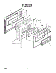 06 - Door, Lit / Optional parts for Whirlpool Range RS6755XYW0 from AppliancePartsPros.com