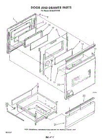 04 - Door And Drawer parts for Whirlpool Range RF395PXVW0 from AppliancePartsPros.com