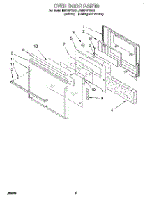 03 - Oven Door parts for Whirlpool Oven RM770PXAB1 from AppliancePartsPros.com