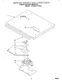 04 - Support Module And Latch parts for Whirlpool Oven RM770PXAB1 from AppliancePartsPros.com