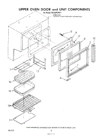 07 - Upper Oven Door And Unit parts for Whirlpool Range RE960PXPW1 from AppliancePartsPros.com