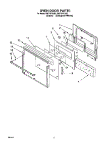 03 - Oven Door parts for Whirlpool Oven RM770PXAB0 from AppliancePartsPros.com