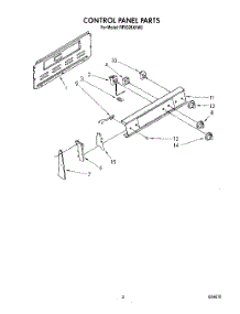 03 - Control Panel parts for Whirlpool Range RF302BXVW2 from AppliancePartsPros.com