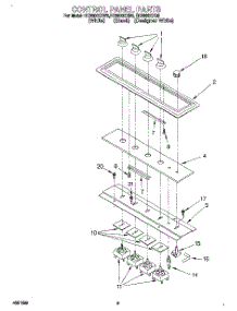 04 - Control Panel parts for Whirlpool Cooktop RC8900XXW0 from AppliancePartsPros.com