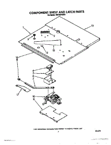 05 - Component Shelf And Latch parts for Whirlpool Oven RB760PXXB1 from AppliancePartsPros.com