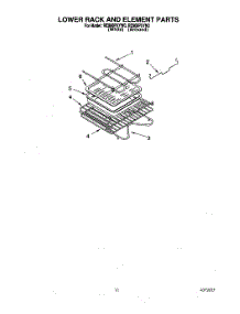 07 - Lower Rack And Element, Literature parts for Whirlpool Range RE960PXYW0 from AppliancePartsPros.com