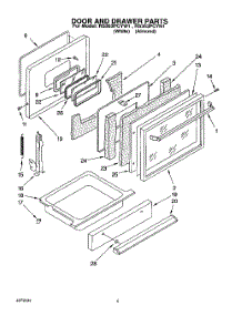 05 - Door And Drawer parts for Whirlpool Range RS363PCYW1 from AppliancePartsPros.com