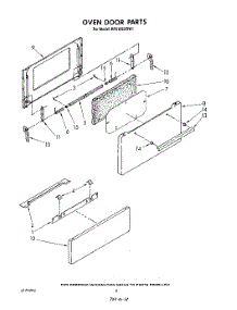 05 - Oven Door parts for Whirlpool Range RF010EXRW1 from AppliancePartsPros.com