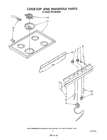 06 - Cook Top And Manifold parts for Whirlpool Range RF010EXRW1 from AppliancePartsPros.com