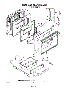 05 - Door And Drawer parts for Whirlpool Range RS576PXP1 from AppliancePartsPros.com