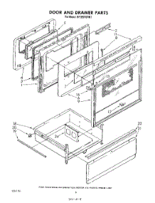 04 - Door And Drawer parts for Whirlpool Range RF395PXPW1 from AppliancePartsPros.com