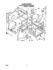 05 - Oven parts for Whirlpool Range RF316PXYW3 from AppliancePartsPros.com