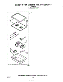 10 - Smooth Top Rck893 parts for Whirlpool Range RS576PXP1 from AppliancePartsPros.com