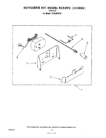 07 - Rotisserie Rck892 parts for Whirlpool Cooktop RC8300XPH from AppliancePartsPros.com