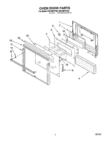 02 - Oven Door parts for Whirlpool Oven RB160PXYB5 from AppliancePartsPros.com