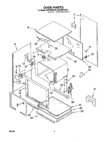 03 - Oven parts for Whirlpool Oven RB160PXYB5 from AppliancePartsPros.com