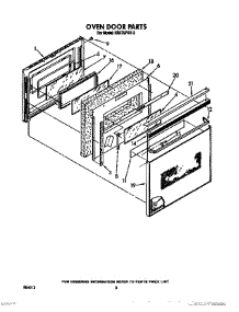 06 - Oven Door parts for Whirlpool Range RS676PXV2 from AppliancePartsPros.com